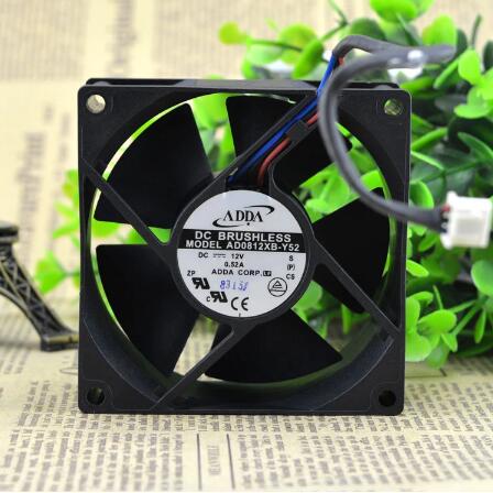 Original ADDA AD0812XB-Y52 Cooling Fan 12V 0.52A 6.24W 3wires AD0812XB-Y52 Fans